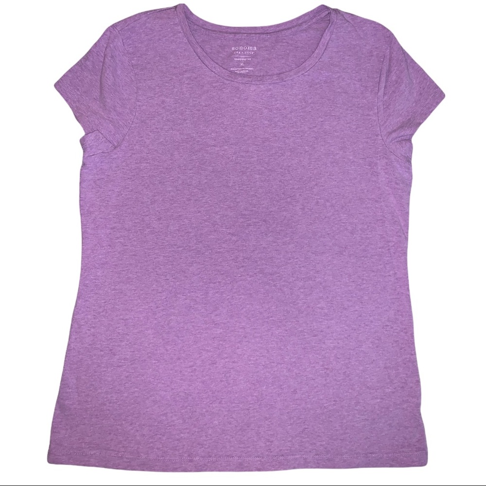 Light Purple Basic Short Sleeve T-Shirt